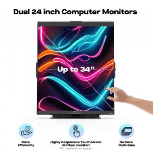 Mobile 116-1001P03 Geminos-t Dual 24 Stacked Computer Monitors With 10