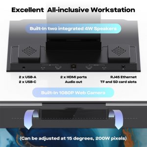 Mobile 116-1001P03 Geminos-t Dual 24 Stacked Computer Monitors With 10