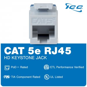 International IC107F5CBK International Connectors Cat 5e Hd Modules - 