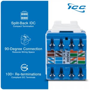 International IC107F5CBK International Connectors Cat 5e Hd Modules - 