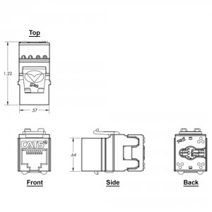 International IC107F5CBK International Connectors Cat 5e Hd Modules - 