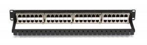 Black JPM816A-HD Cat6 Patch Panel Fd-thru Hd 1u Shl 48pt