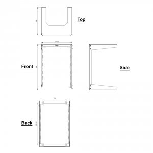 International ICCMSWMR15 Rack Wall Mount 18in. Deep 15 Rms