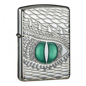 Zippo 28807 Windproof Lighter - Dragon Eye High Polish Chrome Armor