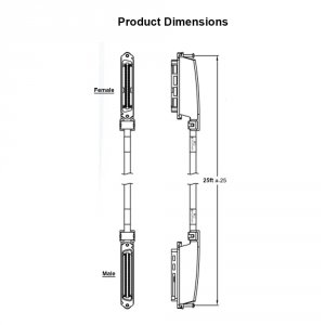 International ICPCSTFM25 25-pair Cable Assembly F-m 90 25 Ft