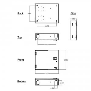 International ICFODE41WM Fiber Optic Wall Enclosure - 4 Panel Single D