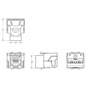 International IC107E5CWH Module Cat 5e Ez 25 Pk White