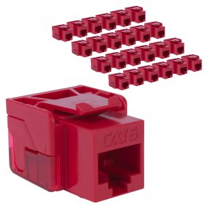 International IC107L6CRD 25-pack Red Cat 6 Ethernet Modules - Easy Ins