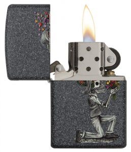 Zippo 28987 Day Of The Dead Skulls Lighter Set - Vibrant Design