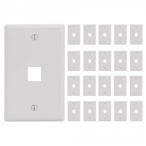 International IC107F1CWH White 1-gang 1-port Face Plate - 25 Pack