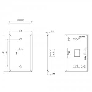 International IC107F1CWH White 1-gang 1-port Face Plate - 25 Pack