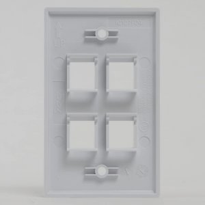 International IC107F4CWH 1-gang 4-port Face Plate - 25 Pack - White Fi