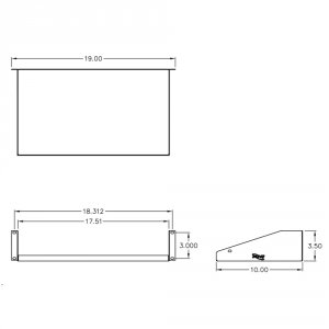 International ICCMSRSF10 Rack Shelf 10in. Deep Single 2 Rms