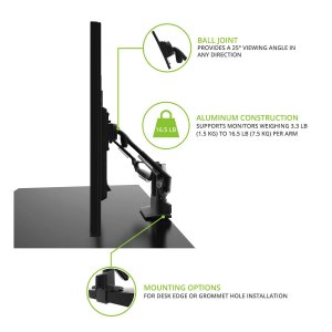 Kanto DMS2000 Dual Monitor Desktop Mount