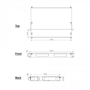 International ICFORE31RM 3-panel 1 Rms Rack Enclosure For Fiber Cablin