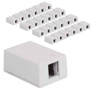 International IC107BC1WH Surface Mount Box 1-port 25-pack, White Finis