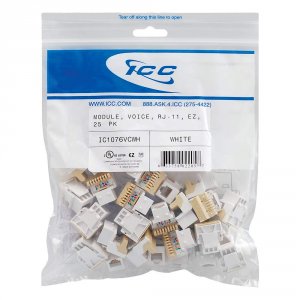 International IC1076VCWH Module Voice Rj-11 Ez 25 Pk White