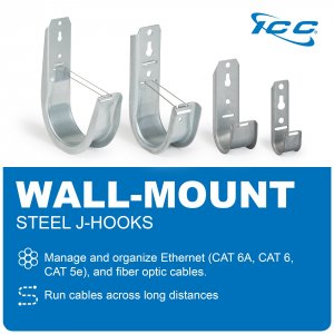 International ICCMSJHK44 J-hook Cable Management Clips - 25 Pack