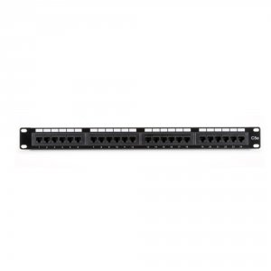 Black JPM5E24A 24pt 1u Unshielded Cat5e Patch Panel