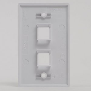 International IC107F2CWH White 1-gang 2-port Face Plate - 25 Pack