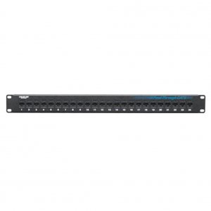 Black JPM818A Cat6 Patch Panel Fd-thru 1u Unshl 24pt