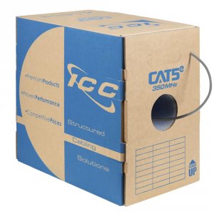 International ICCABR5EGY Cat 5e 350mhz Utp Solid Cable 24awg 4-pair 10