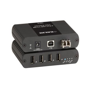 Black IC406A-R2 4pt Single-mode Fiber Usb Extender