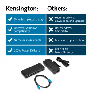 Kensington K33558NA Ad2030u3 Usb-c 3 Video Dock