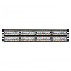 Black JPM612A-R8 Cat6 Patch Panel 2u Unshielded 48pt