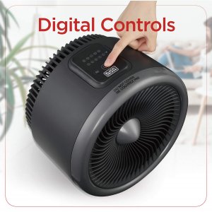 Black BHDT118 Dig Turbo 2in1 Htr Fan