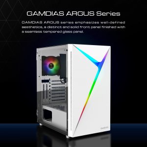 Gamdias GD-ARGUS E4 ELITE WH Argus E4 Elite White Atx Mid Tower Case