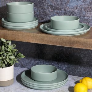 Gibson 135732.12 Home Canyon Crest 12 Piece Stackable Melamine Dinnerw