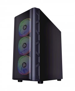 Apevia GUARDIAN-M-BK Guardian Mesh Mid Tower Gaming Case - Black