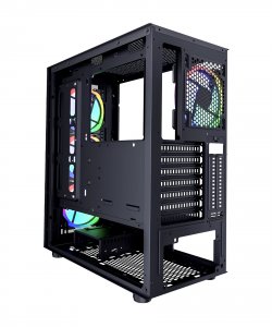 Apevia GUARDIAN-M-BK Guardian Mesh Mid Tower Gaming Case - Black