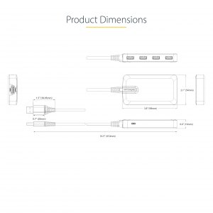 Startech 5G4AB-USB-A-HUB 4-port Usb-a Hub 5gbps Laptop