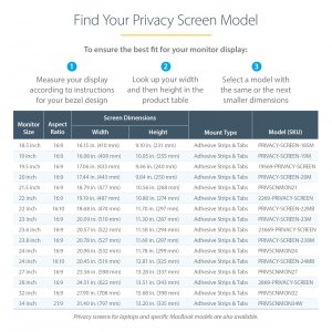 Startech PRIVACY-SCREEN-19M 19 In Monitor Privacy Screen Pc