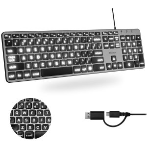 Macally UCABLZKEYLPSG Backlit Mac Keyboard Usb-c A