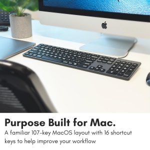 Macally UCABLZKEYLPSG Backlit Mac Keyboard Usb-c A