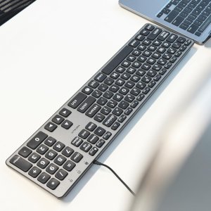 Macally UCABLZKEYLPSG Backlit Mac Keyboard Usb-c A