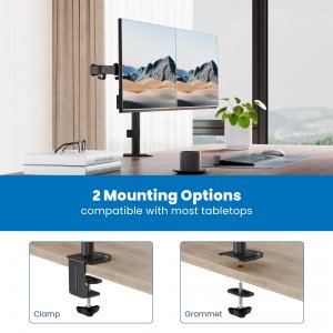 Mount MI-4752 Mi 4752 Dual Monitor Mount