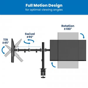 Mount MI-4752 Mi 4752 Dual Monitor Mount