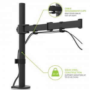 Kanto DML1000 Height Adjustable Desktop Arm