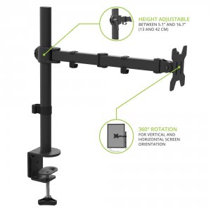 Kanto DML1000 Height Adjustable Desktop Arm