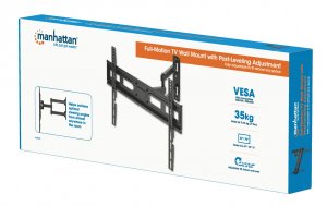 Intellinet 462426 Full-motion Tv Wall Mount With Post-leveling Adjustm