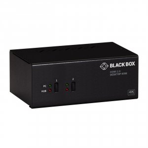 Black KV6222H Kvm Switch 2port Hdmi Dualmon