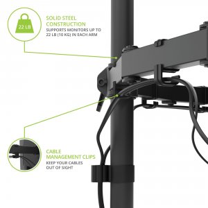 Kanto DML2000 Desktop Arm Dual Monitor Stand