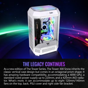 Thermaltake CA-1Y4-00S6WN-00 Tower 300 Snow