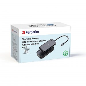 Verbatim 32146 , Share My Screen,1080p Usb-c, Wireless, Display Adapte