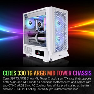 Thermaltake CA-1Y2-00M6WN-01 Ceres 330 White