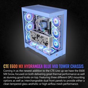 Thermaltake CA-1Y3-00MFWN-00 Cte E600 Hydrangea Blue Case